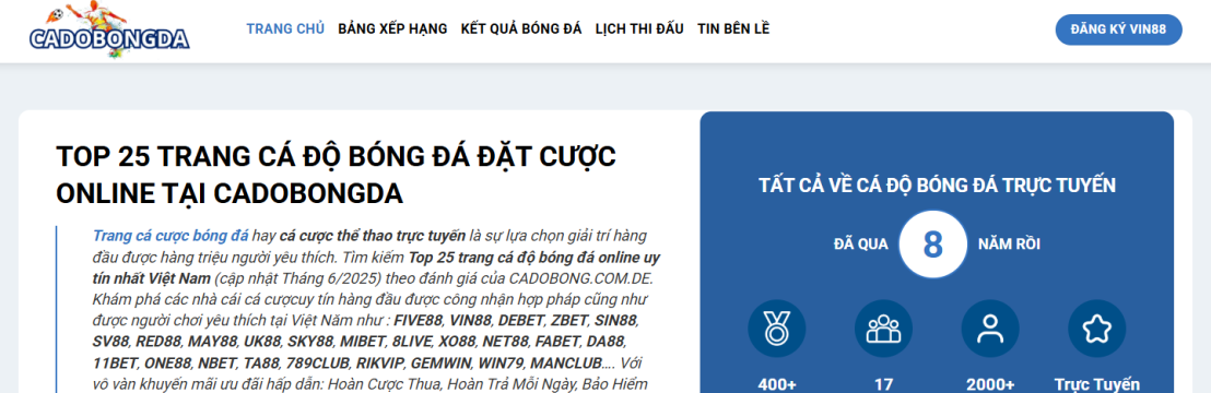 Trang Cá Độ Bóng Đá Trực Tiếp