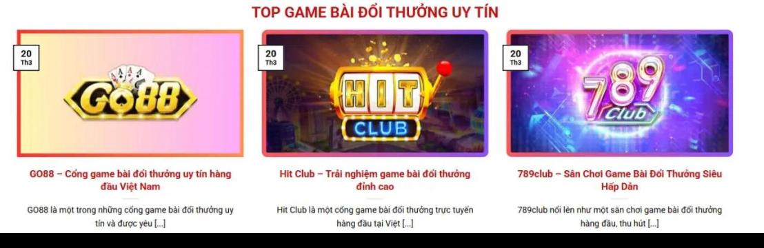 Game bài đổi thưởng đổi Thưởng